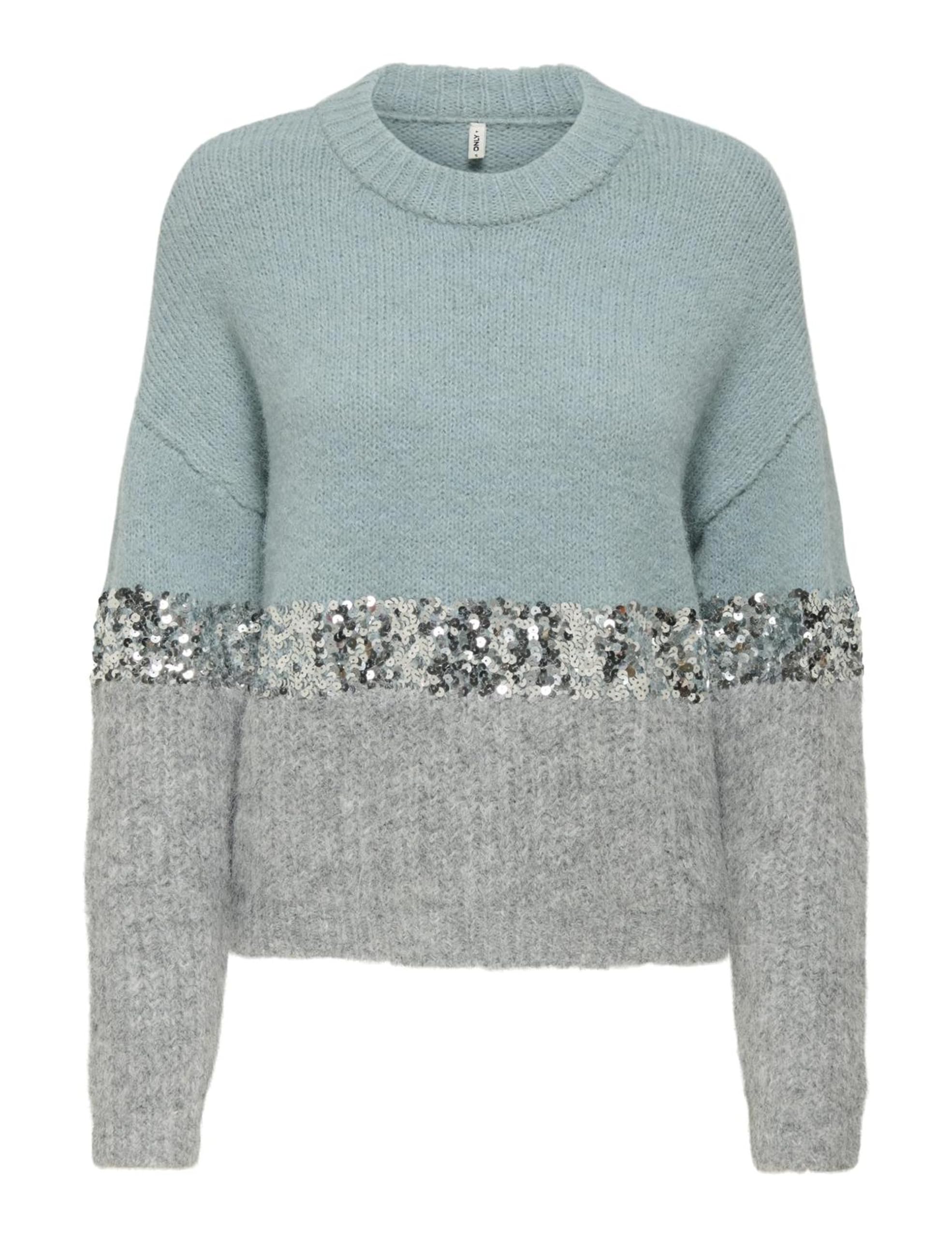 ONLY Damen Onlmaine Life Ls Sequin Block O-Neck KNT Onlmaine Life Ls Sequin Block O-Neck KNT (1er Pack)
