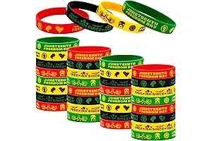 36-Pack Happy Juneteenth Party Favors Bangle Bracelet