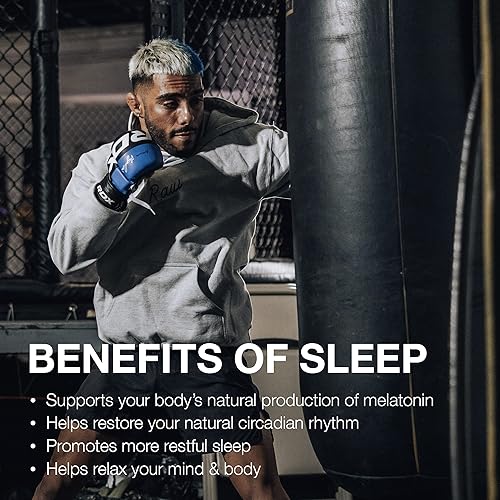Miniatura 5 de RAW Suplemento natural para ayudar al sueño, potenciador de la relajación y apoyo del estado de ánimo con melatonina, magnesio, zinc, L-triptófano y
