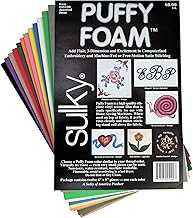 Sulky Of America 12 Color 2mm Puffy Foam Assortment, 6" by 9"