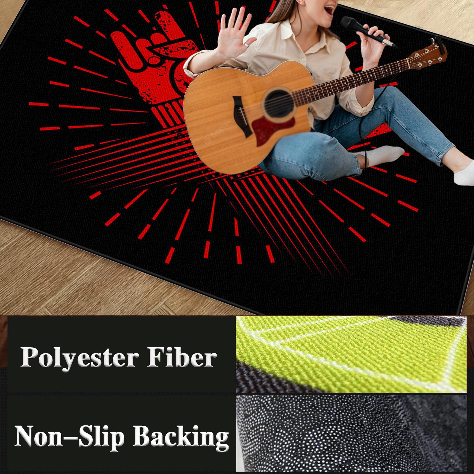 Dywaniki akustyczne, mata z baterią elektroniczną, 100 x 80 cm dźwiękoszczelna mata, mata bębnowa do pudełka na baterie akustyczne bębny i instrumenty muzyczne dźwiękoszczelny koc bębnowy