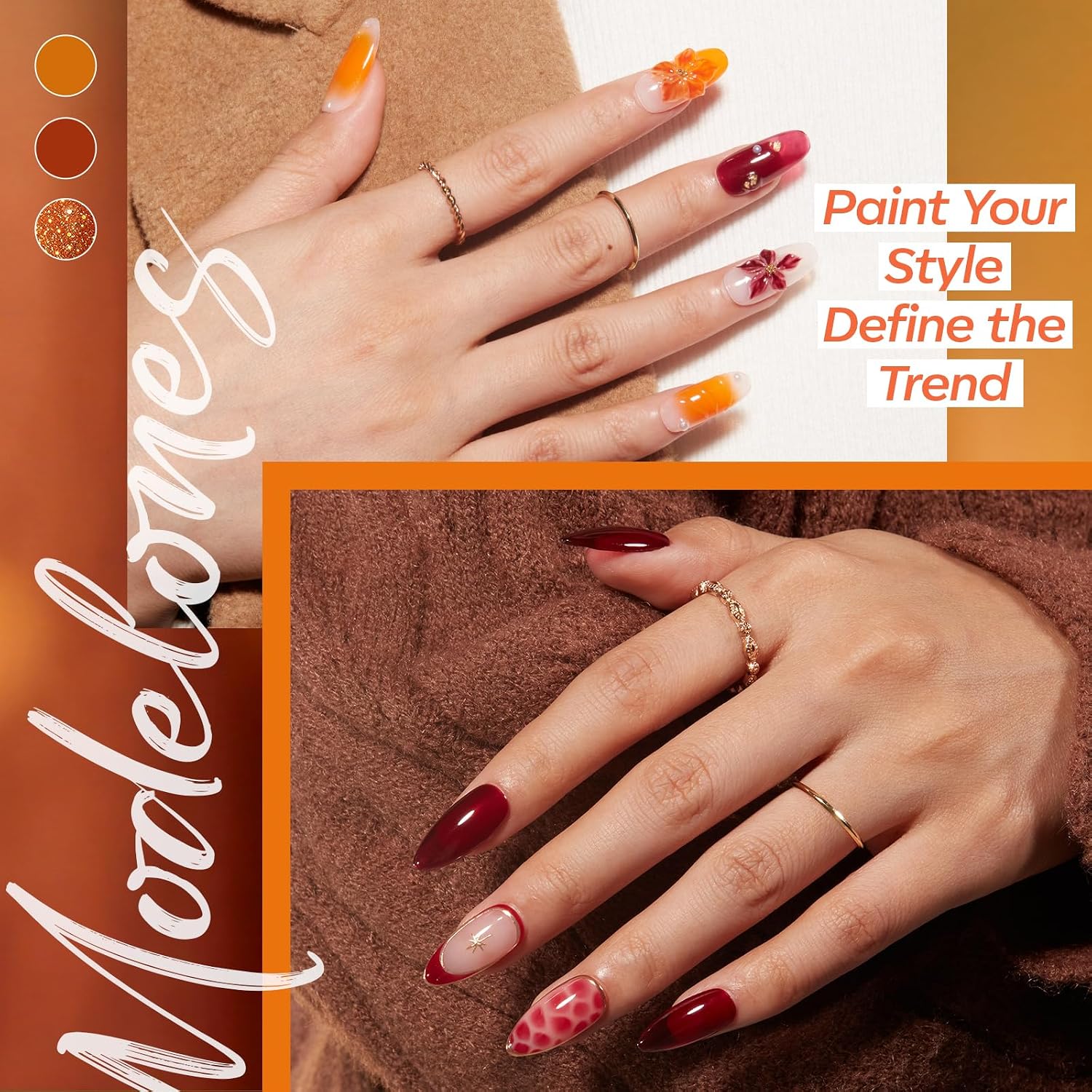 modelones Christmas Gel Nail Polish Set Jelly Burgundy 6 Colors Christmas Nail Polish image 3