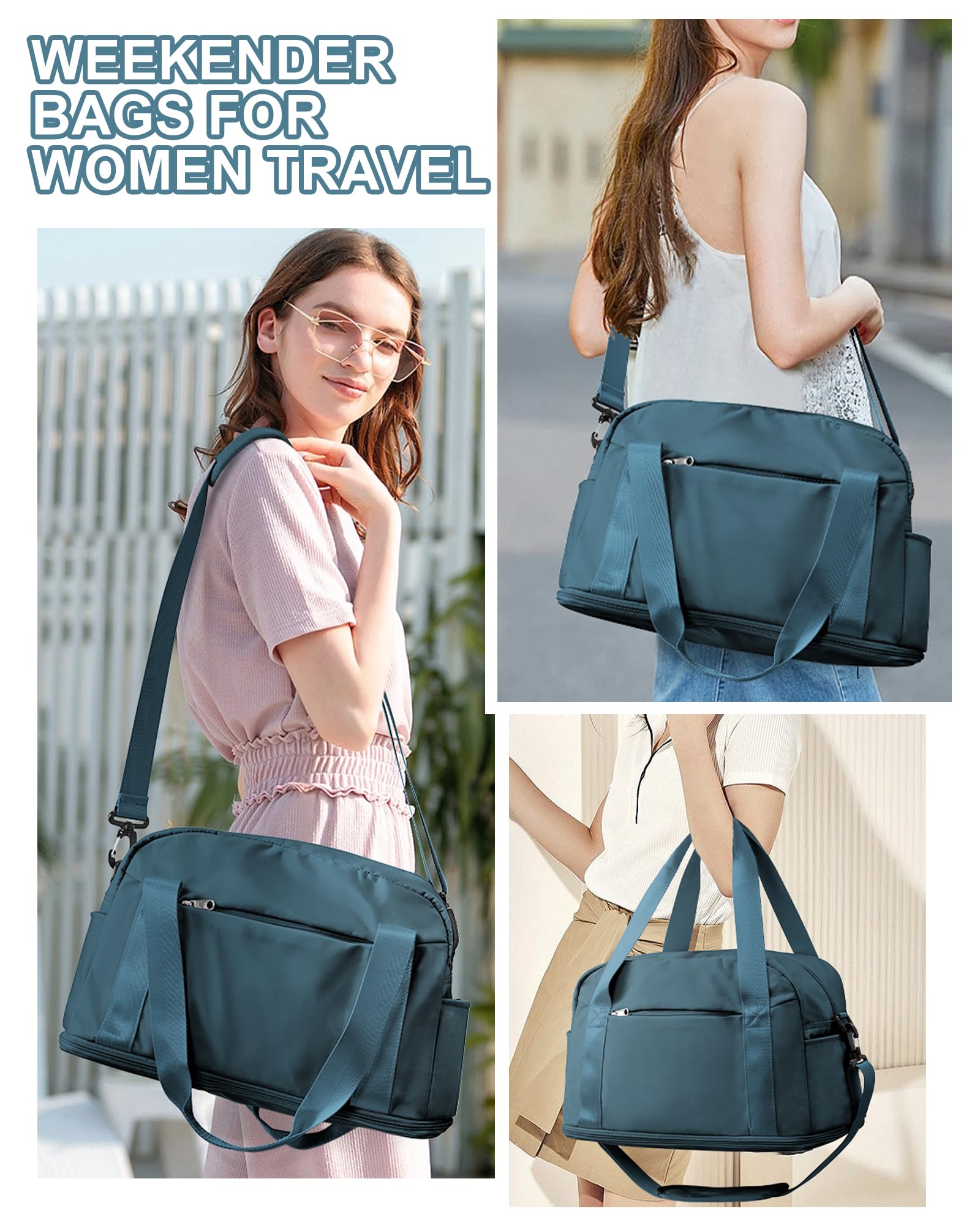 40x20x25 Ryanair Borsa da Viaggio Bagaglio a Mano Borsone da Viaggio Espandibile Borsa Palestra Borsone Palestra Valigia Borsa da Weekend Borsone Valigia Borsa a Mano,P7-Blu pavone