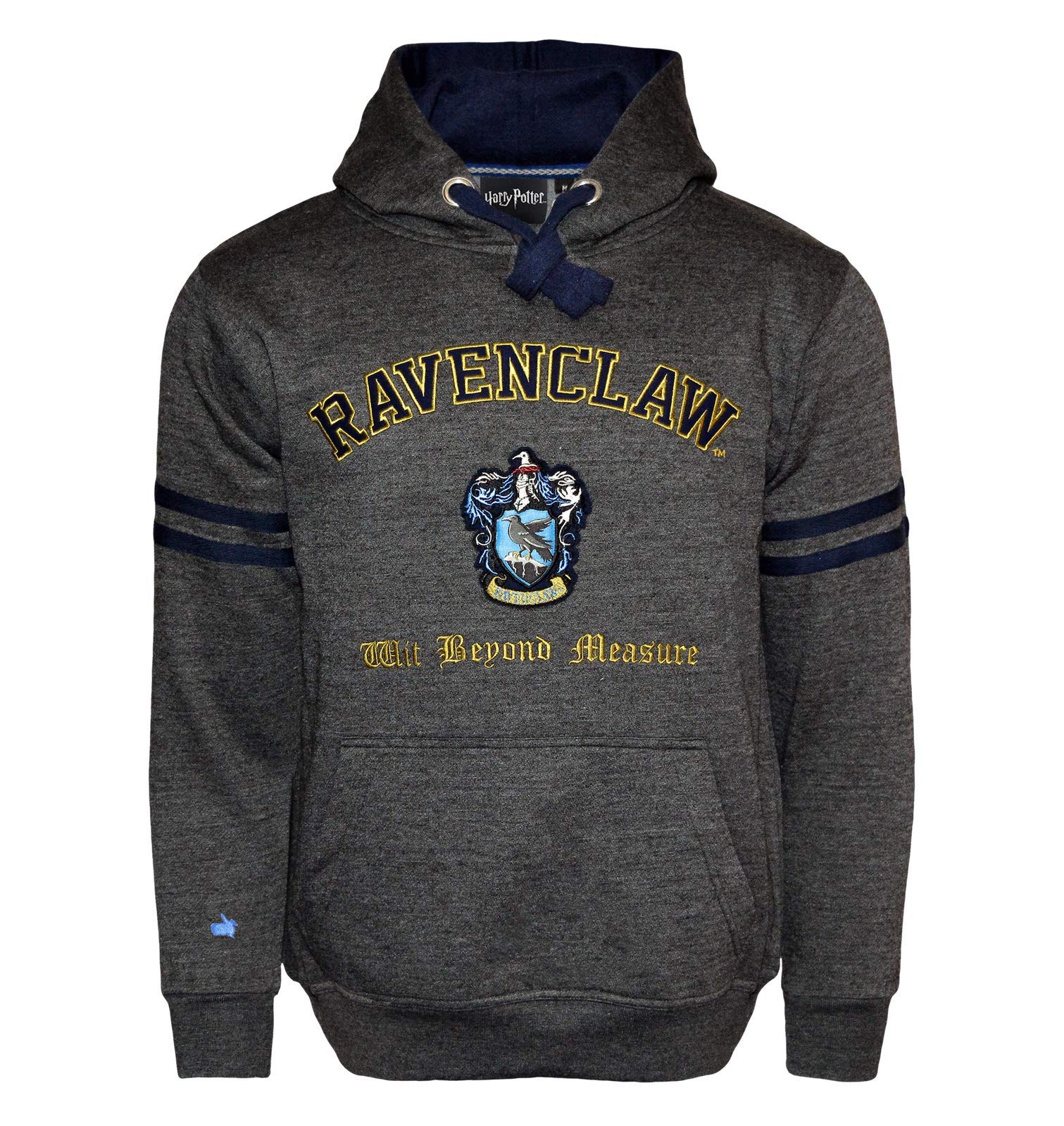 Gwcc Men's Charcoal Licensed Unisex Ravenclaw Hooded Sweatshirt- Harry Potter