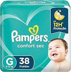 Fralda Pampers Confort Sec G - 38 fraldas