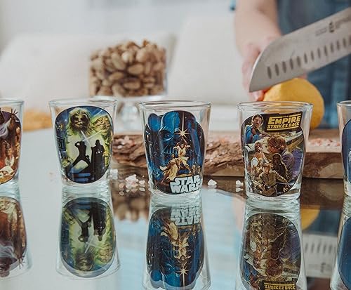 Miniatura 5 de Silver Buffalo Star Wars Original Trilogy - Mini vasos de chupito de 2 onzas  Juego de 6