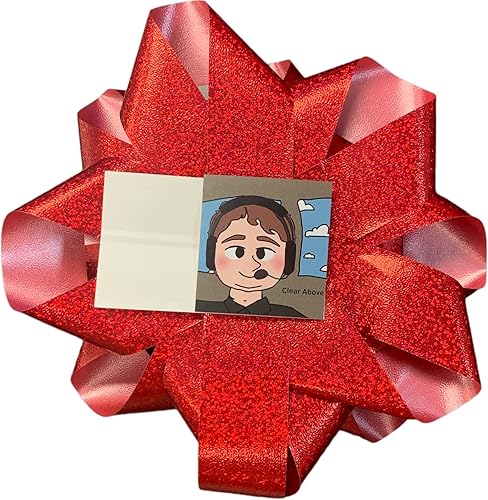 Miniatura 9 de Lazo de regalo autoadhesivo grande, lazo rojo de 7 pulgadas para envolver regalos, lazo rojo brillante