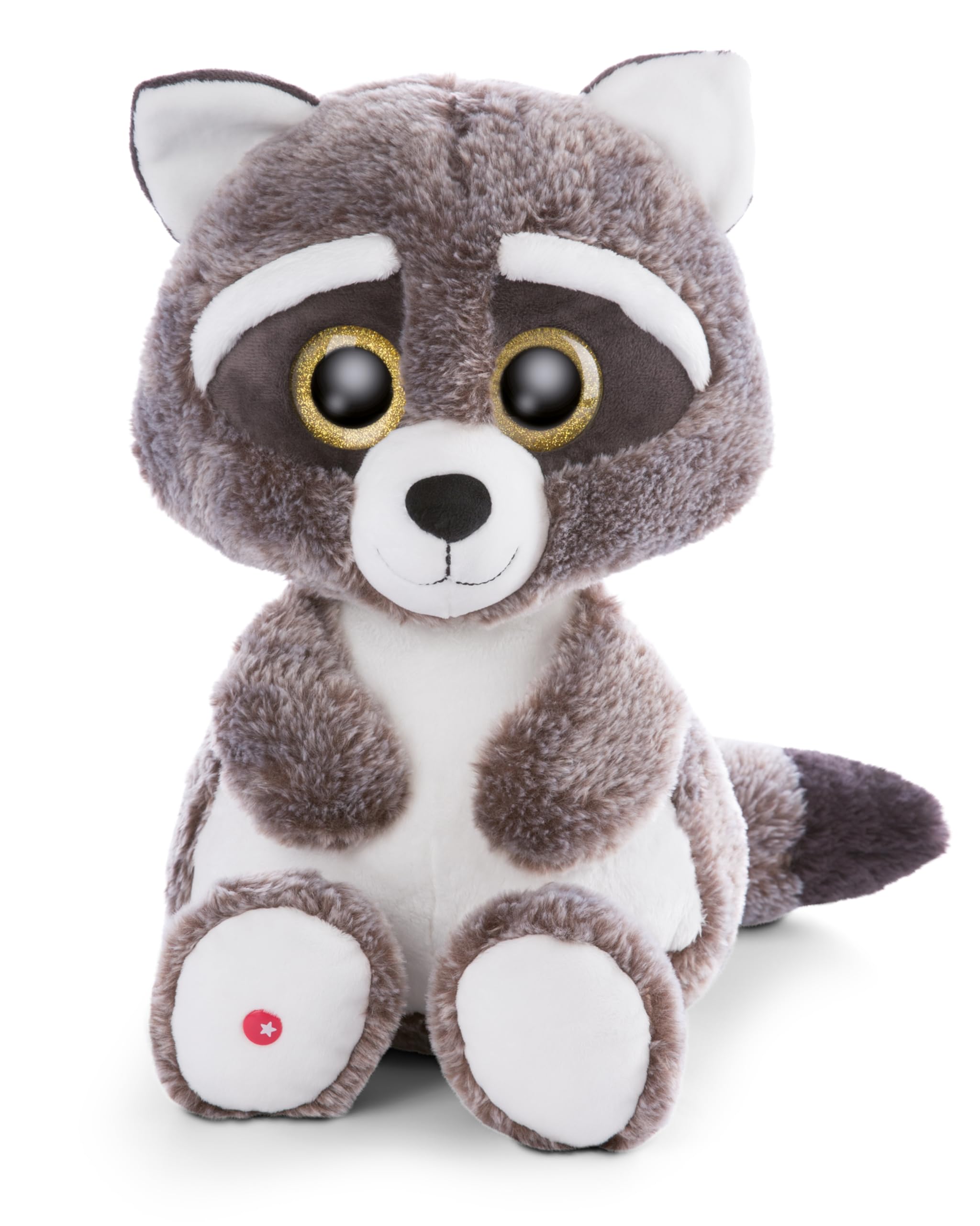 NICI GLUBSCHIS 62645 Raccoon Clooney, 45 cm, Grey, Soft Plush Toy, Cute Stuffed Toy for Cuddling and Playing, Great Gift Idea for Children and Adults