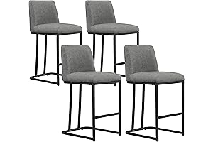 Yaheetech Counter Height Bar Stools Set of 4