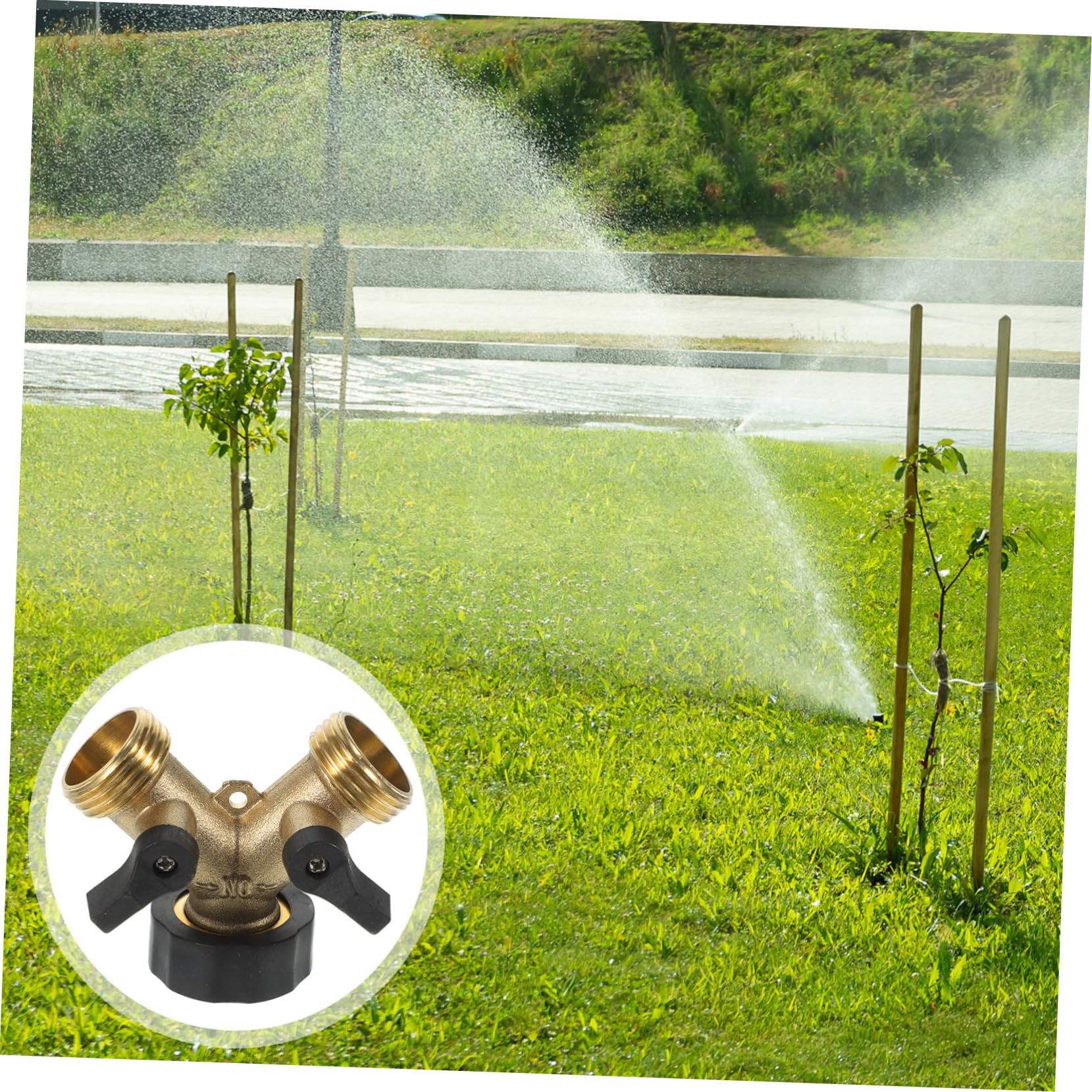BESPORTBLE 2pezzi Raccordo per Giardino Ottone y da Adattatore Flessibile per Rubinetto Regolatore di Pressione Accessorio Pratico per Irrigazione e Manutenzione del Giardino