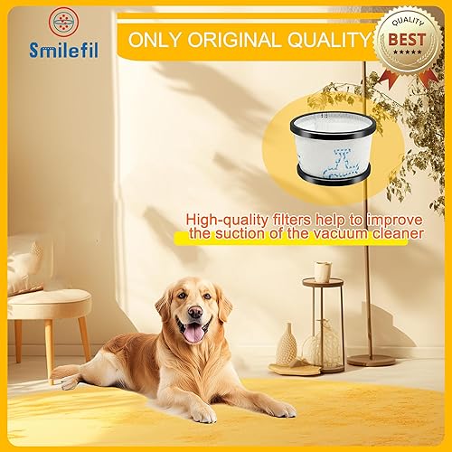 Miniatura 4 de Smilefil - Paquete de 4 filtros de repuesto compatibles con aspiradora inalámbrica INSE S600 S6P S6