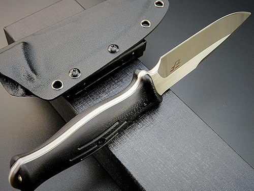 Miniatura 6 de Eafengrow EF140 Cuchillo de hoja fija, hoja de acero AUS-10, mango G10, cuchillo recto EDC resistente para trabajar en campamento y supervivencia