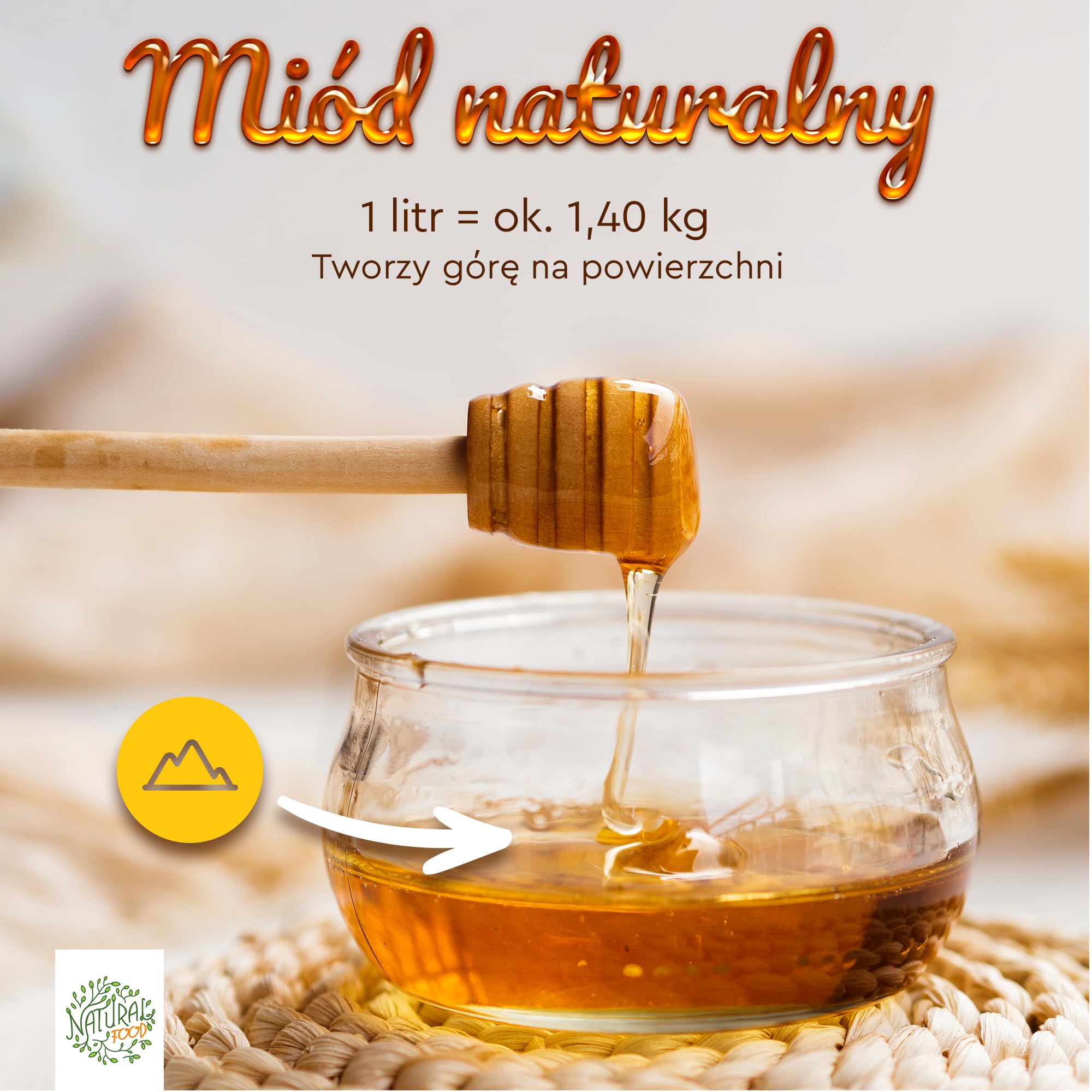 SUROWY MIÓD prosto od pszczelarzy w Polsce | 1.1KG | MIÓD MALINOWY | Surowy, naturalny, bez dodatków. Niefiltrowany, niewirowany ani nie podgrzewany | Wykonane przez pszczoły