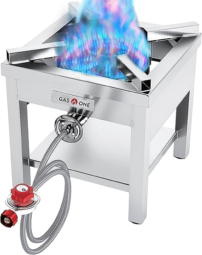 Gas One B-5308S Stainless Steel Propane Burner w/ Regulator