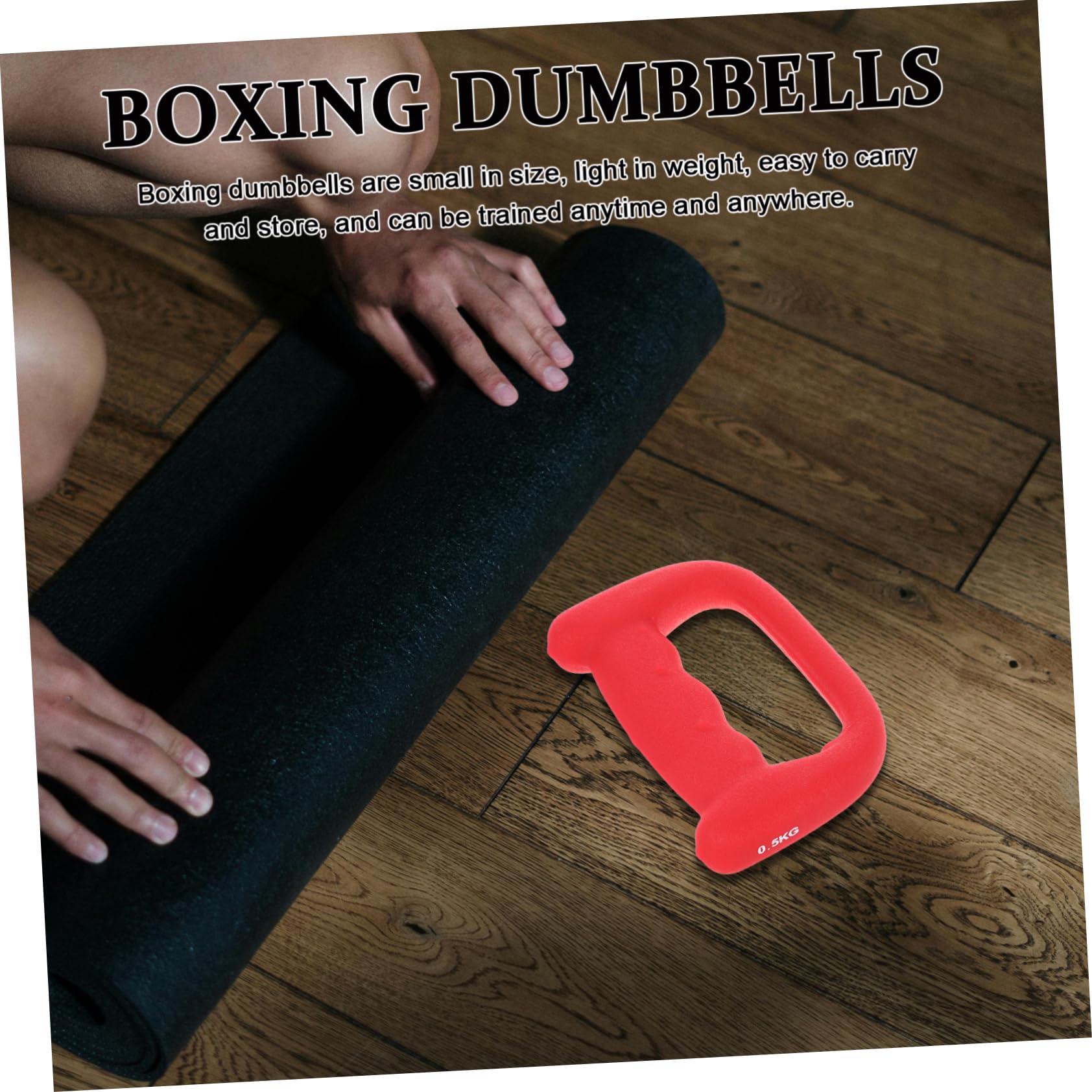Manubri da Boxe Rossi d 0, 5kg, 2 Pezzi in Plastica
