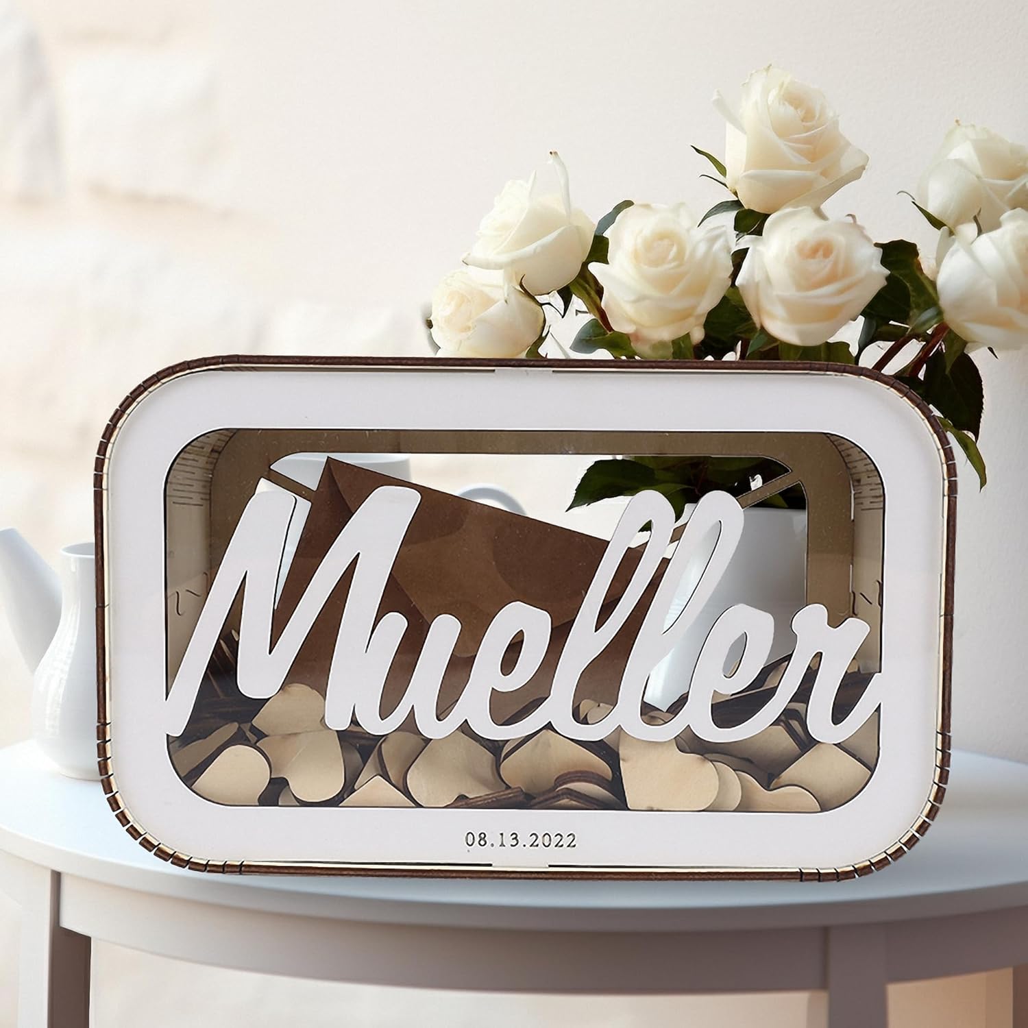 Custom Wooden Boxes with Name,Personalized Wedding Card Box