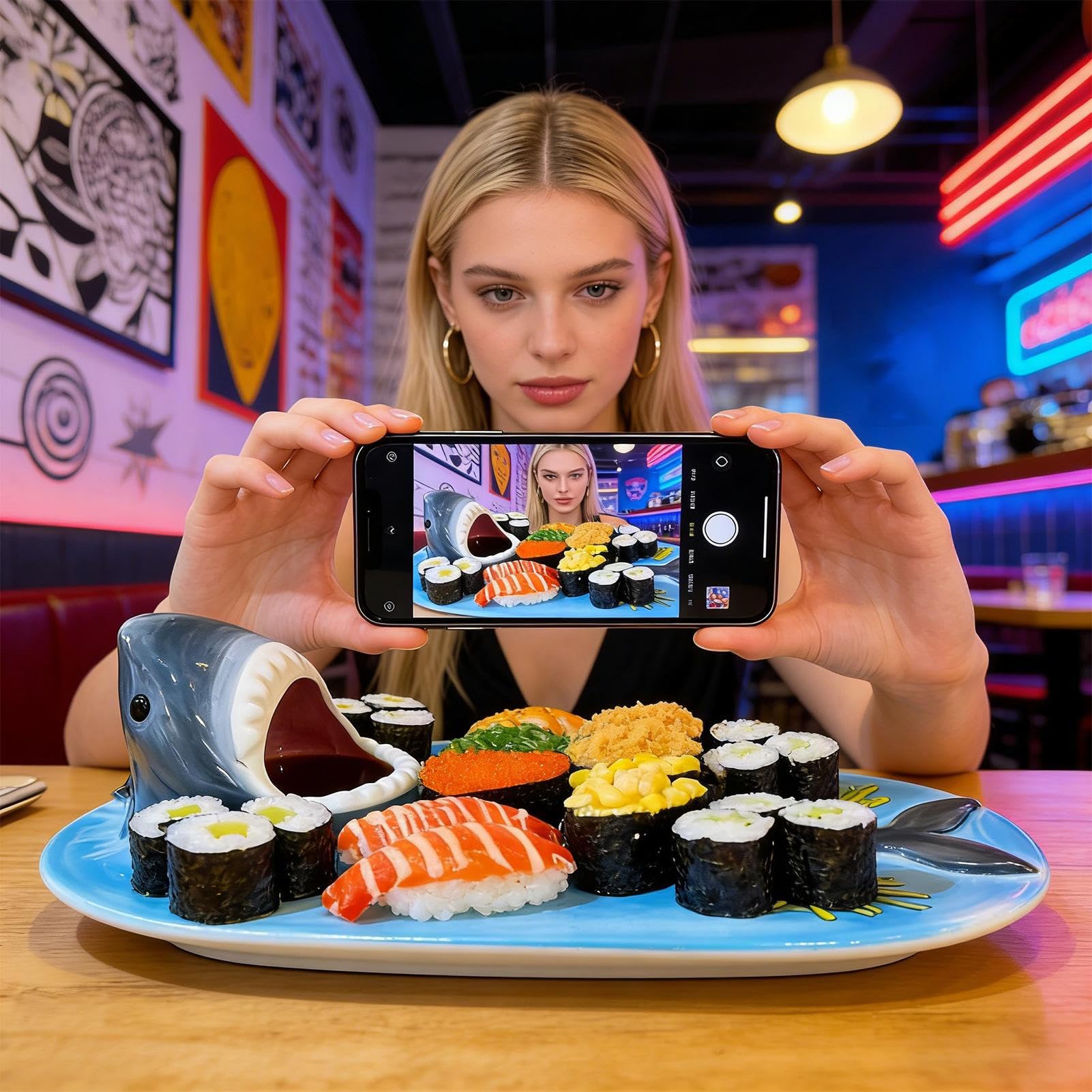 Assiettes Plateau de Service Lavable au Lave-vaisselle et Résistant aux
