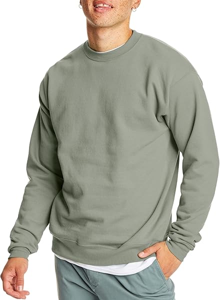 Hanes Men's EcoSmart Fleece, Pullover Crewneck Sweatshirt, 1 or 2 Pack