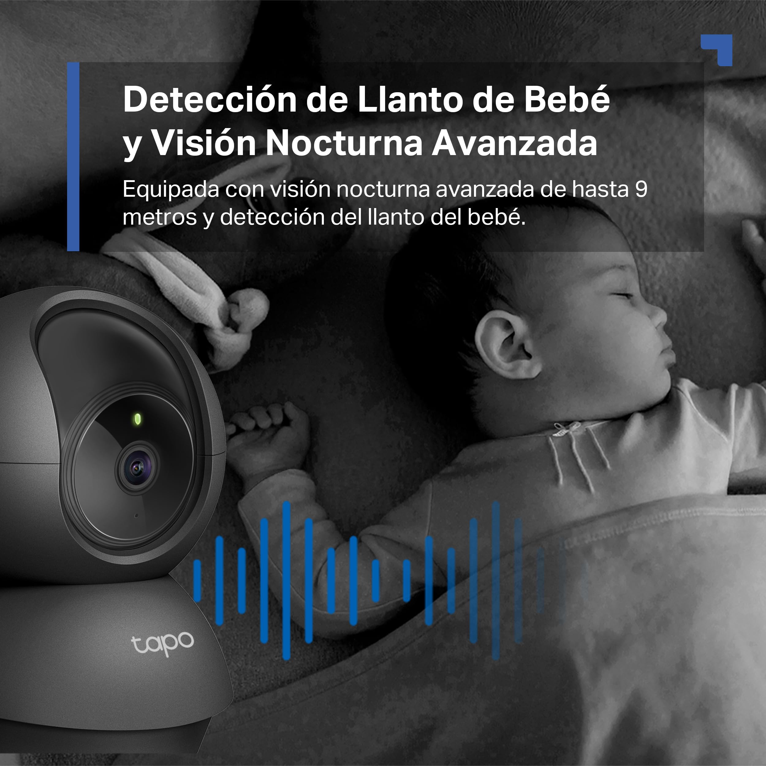 Tapo C211-2K Pan/Tilt Cámara de Seguridad Interior para Monitor de bebé-cámara de Mascotas-Detección de Movimiento y Seguimiento-Funciona con Alexa y Google,Admite Tarjeta SD hasta 512 GB