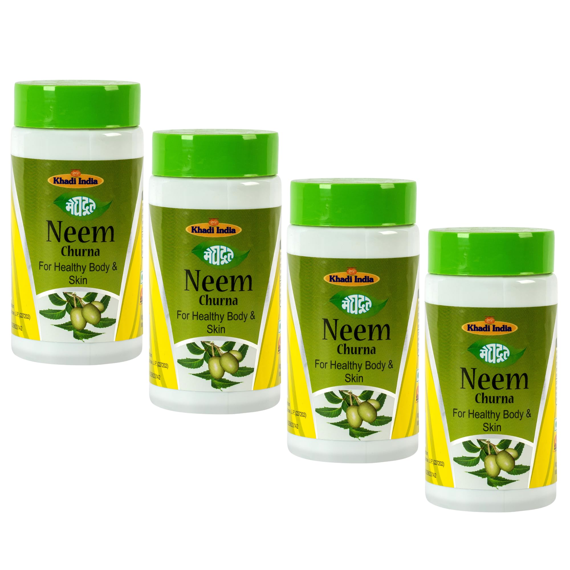 Meghdoot Neem Powder for Skin and Hair Care 100% Pure and Natural Herbal Powder for Acne Dandruff and Detox 100gm (Pack of 4)