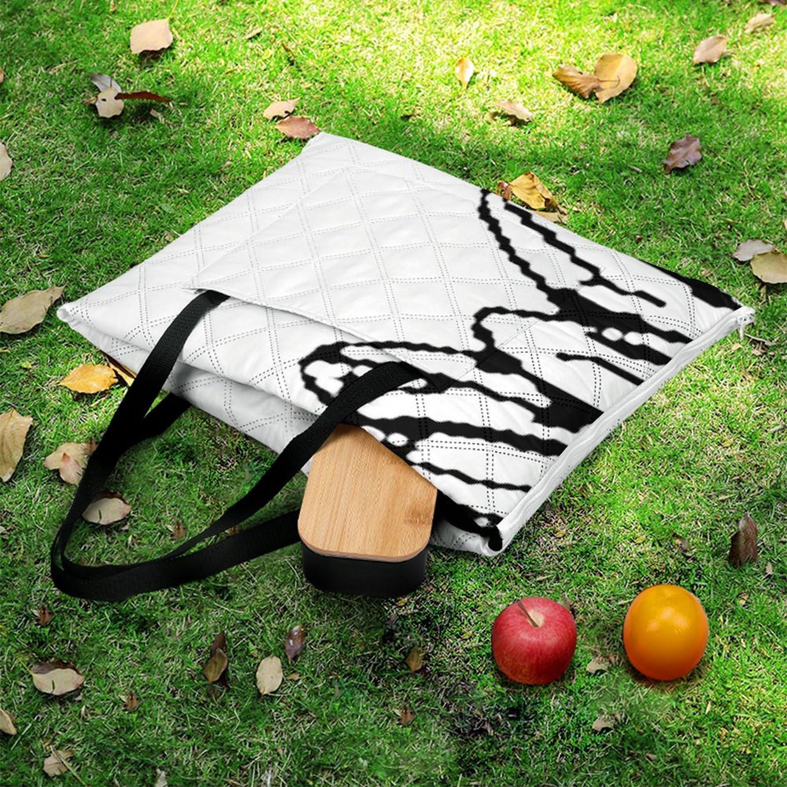 3D Stampa Affronta la vita con un sorriso Coperta Picnic Impermeabile Stuoia Spiaggia Pieghevole Coperta Da Picnic Per Campeggio, Trekking, Montagna, Viaggi 200x200cm