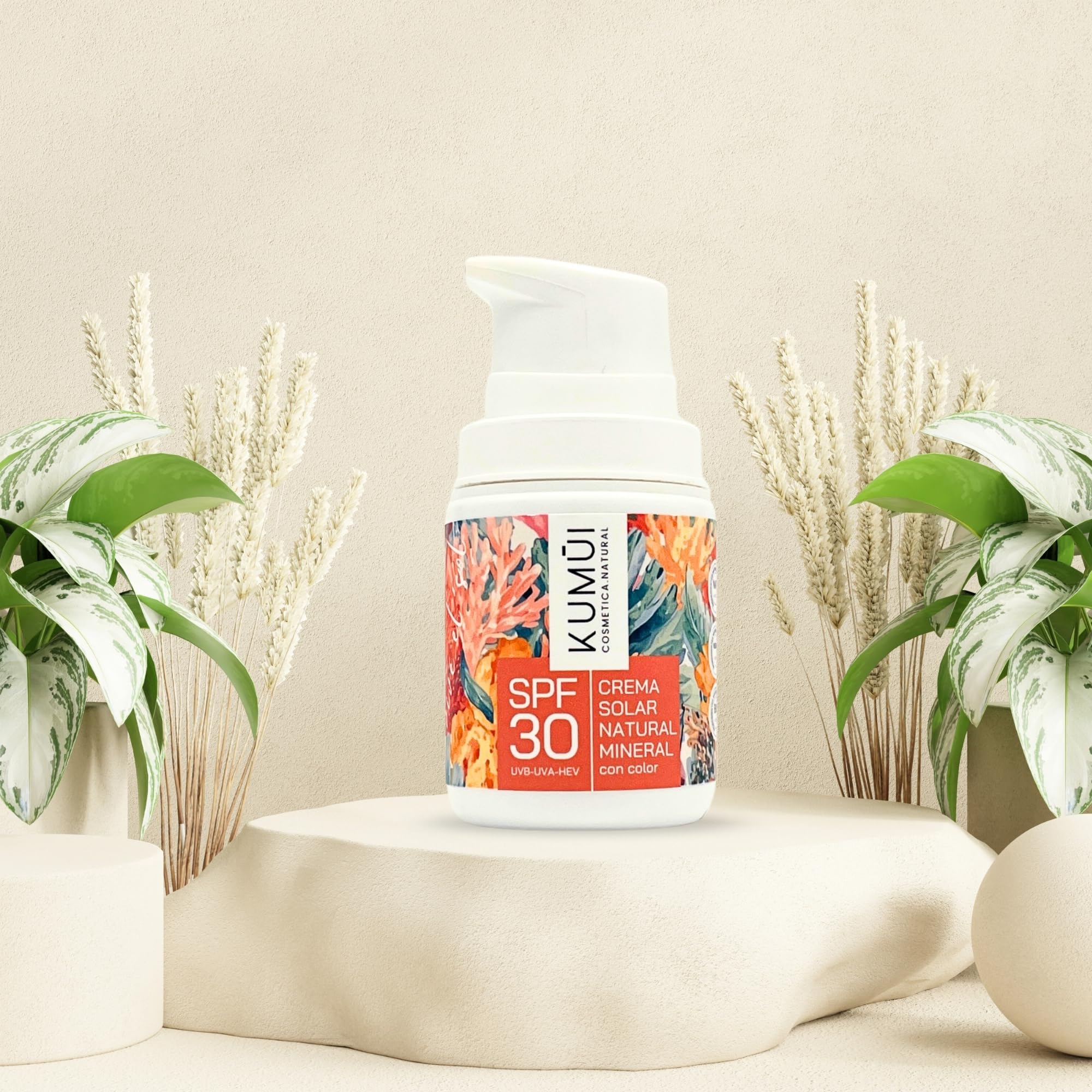 Kumui Protezione solare minerale viso o corpo UVA UVB HEV anti-età