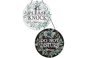 Putuo Decor Please Do Not Disturb Door Hanger Signature (9 in)