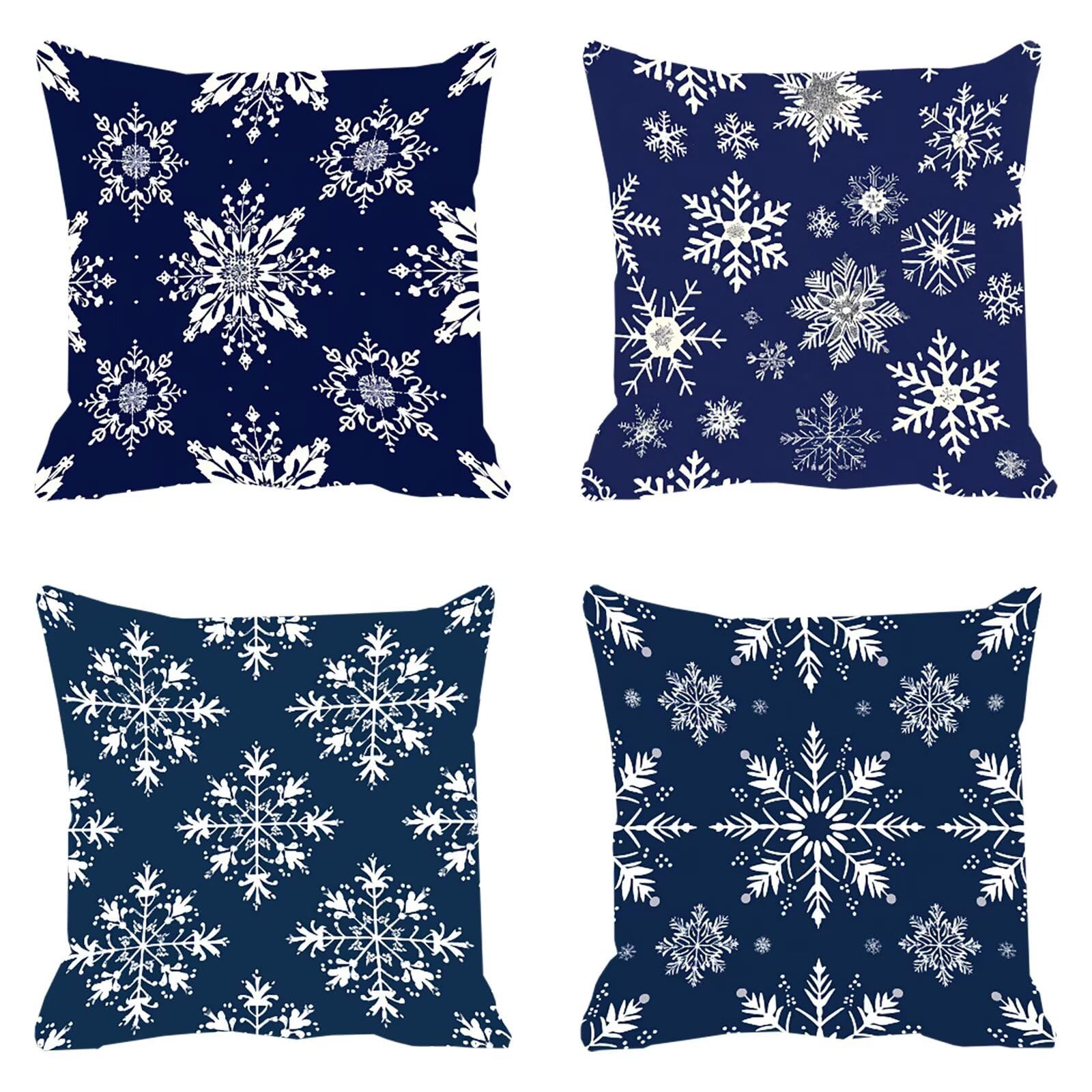 Housse de coussin 50x50cm bleu marine imperméable pour décoration de jardin