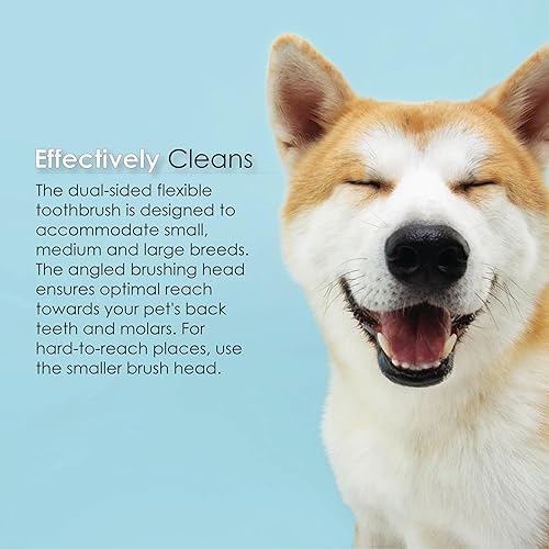 Miniatura 5 de Cepillo de dientes de doble punta diseño ergonómico en ángulo, cuello largo y flexible, ligero, cómodo, ayuda a controlar el sarro, la placa y el