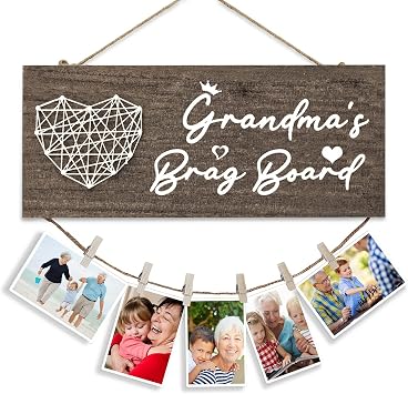 Grandma Picture Frame Gift for Grandma Mother s Day Gift Birthday Gifts For Grandmother From Granddaughter Grandson Brown