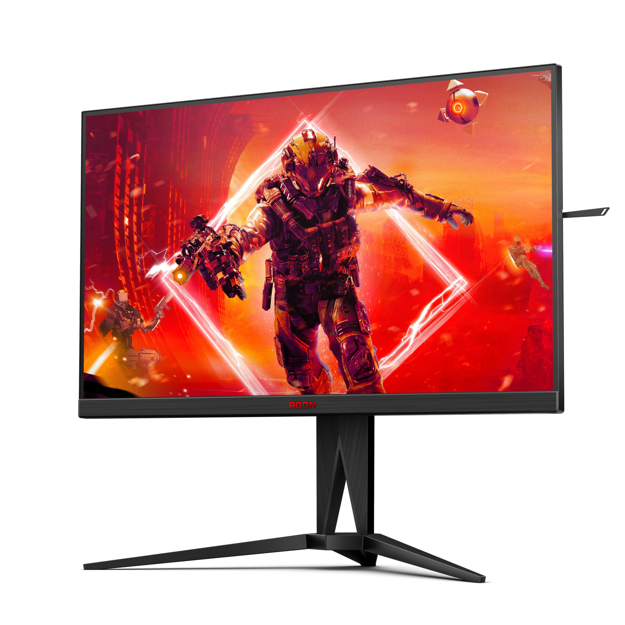 AOCAGON AG325QZN - 32 Zoll QHD Gaming Monitor, 0,5ms MPRT, 240 Hz, FreeSync Premium, HDR 400 (2560x1440, HDMI, DisplayPort, USB Hub) schwarz/rot