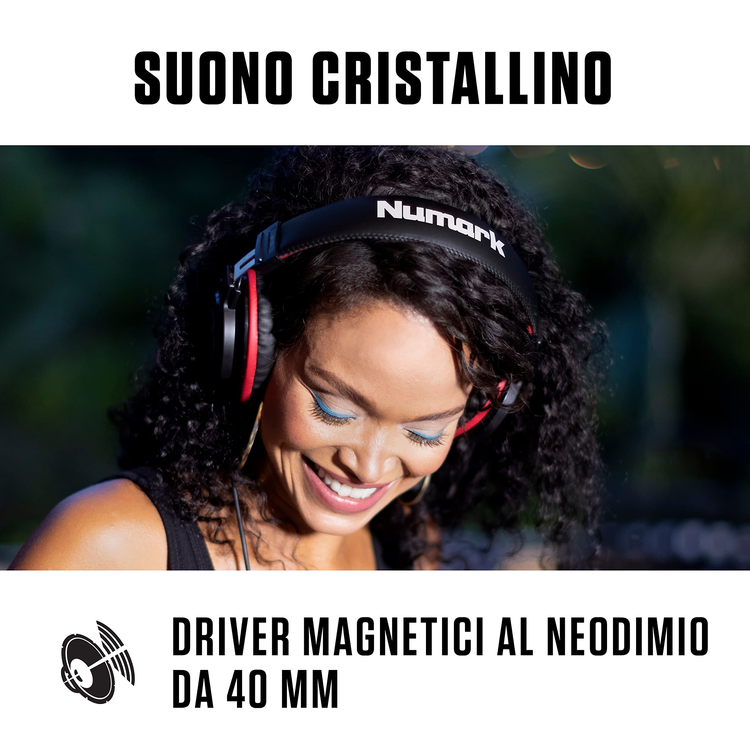 Numark M6 USB + HF175 - Mixer DJ a 4 Canali con Scheda Audio, EQ a 3 Bande, Crossfader Sostituibile + Cuffie con Filo 3 m con Driver da 40 mm e Padiglioni di Alta Qualità