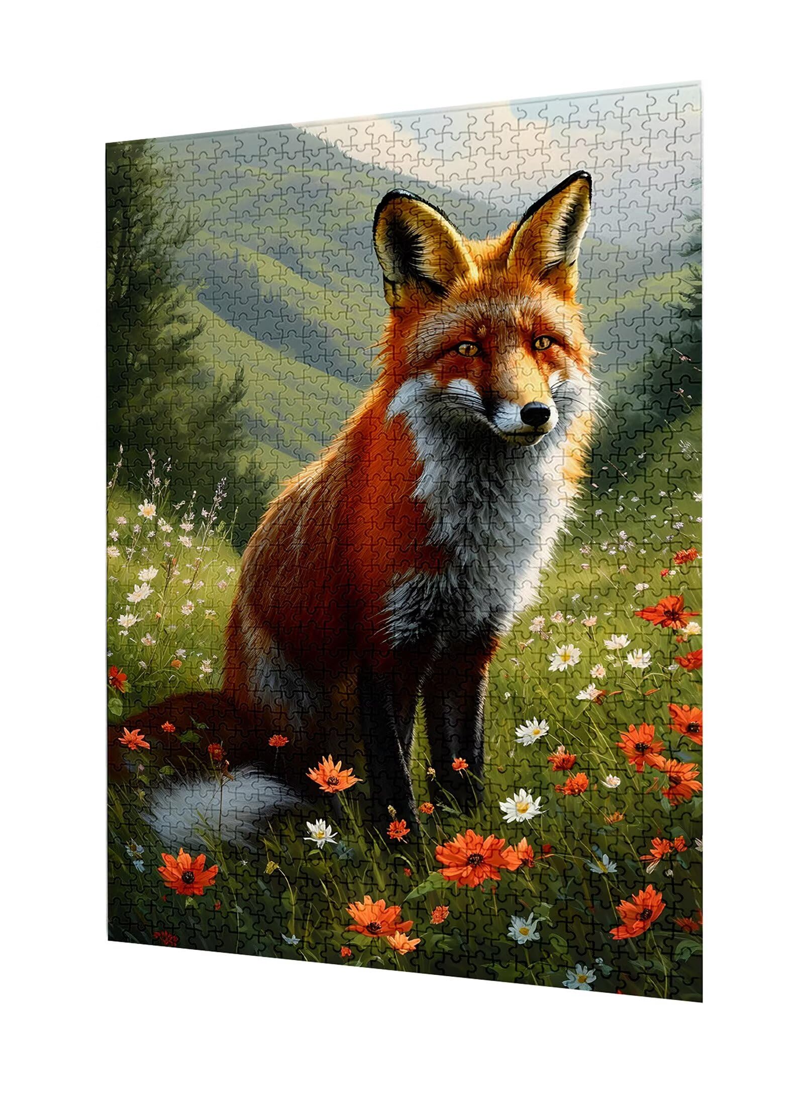 Blume Puzzle 3000 Teile Fuchs Puzzle Erwachsene, Holzpuzzle Erwachsene, DIY Groß Puzzelmatten, Premium Quality Klassische Wooden Jigsaw, Holzpuzzle ab 14 Jahren für Jungen, Geschenke Mädche S-685
