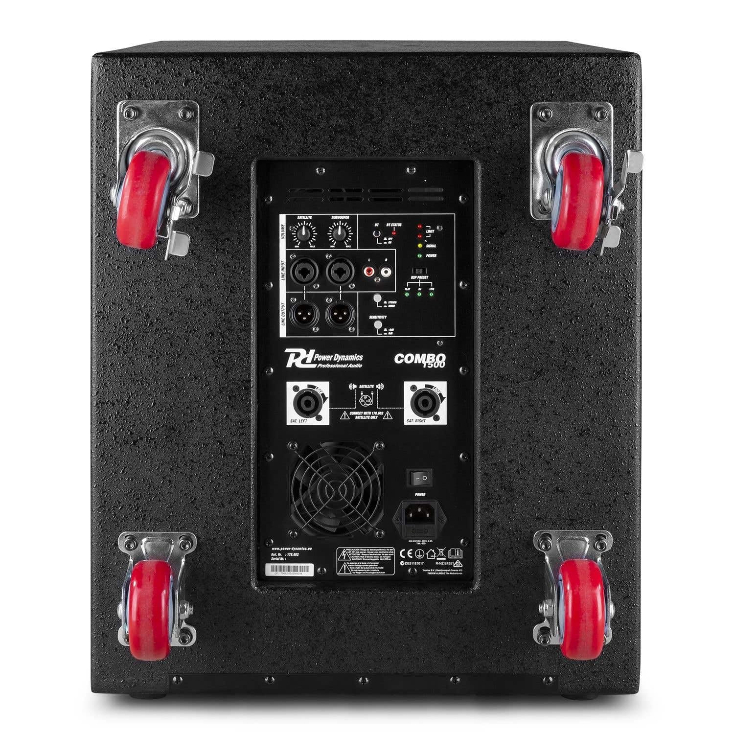 Power Dynamics Combo 1500 - PA Lautsprecher, 2.1 DJ Boxen Set, 15 Zoll, PA Set, aktiv Subwoofer, 8 Zoll Topteile, Bluetooth, Mobile PA Anlage Komplettset - 1500 Watt - DJ Anlage