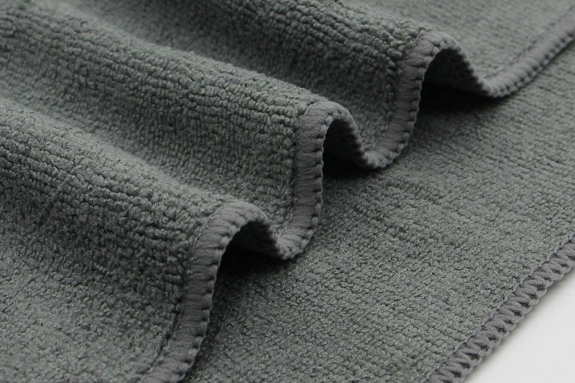 Paños de Microfibra Ultra absorbentes para Lavar Platos, paño de Limpieza de Secado rápido, 12 x 12 Pulgadas, Paquete de 10 Unidades, Color Gris