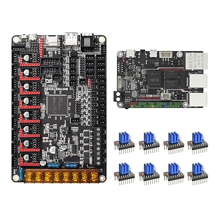 BIGTREETECH Pi V1.2 Control Board + Octopus V1.1+ 8Pcs TMC2209 V1.3 Stepper Motor Driver Kit Upgrade Running Klipper for Voron 2.4, CoreXY, VZbot 3D Printer DIY Motherboard