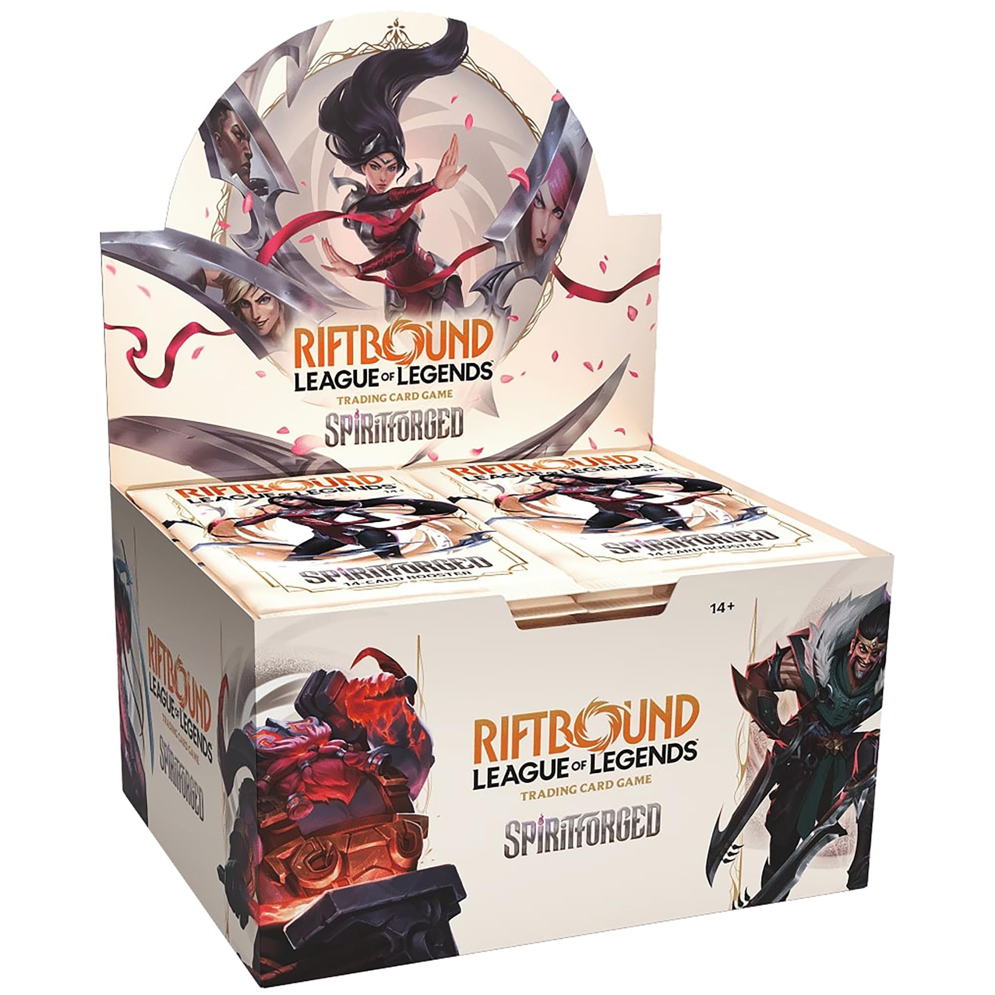 Riftbound: League of Legends TCG Spiritforged – Espositore booster – 24 buste (14 carte Ea), gioco di carte collezionabili per mazzi, assortiti casualmente