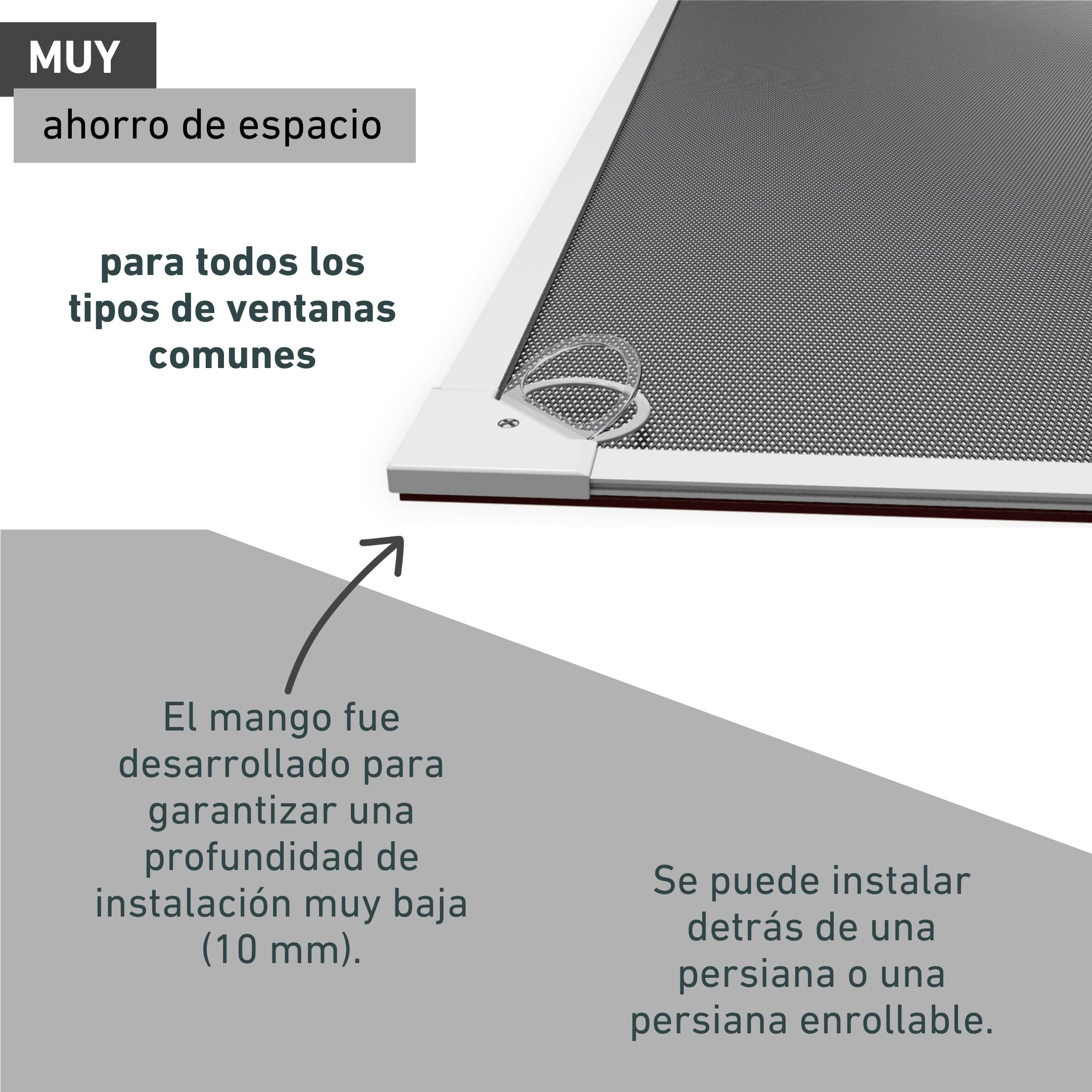 Windhager Ventana magnética de protección contra insectos, marco magnético para mosquitera, mosquitera, montaje sin herramientas, antracita, kit de autoensamblaje 100 x 120 cm, 04301