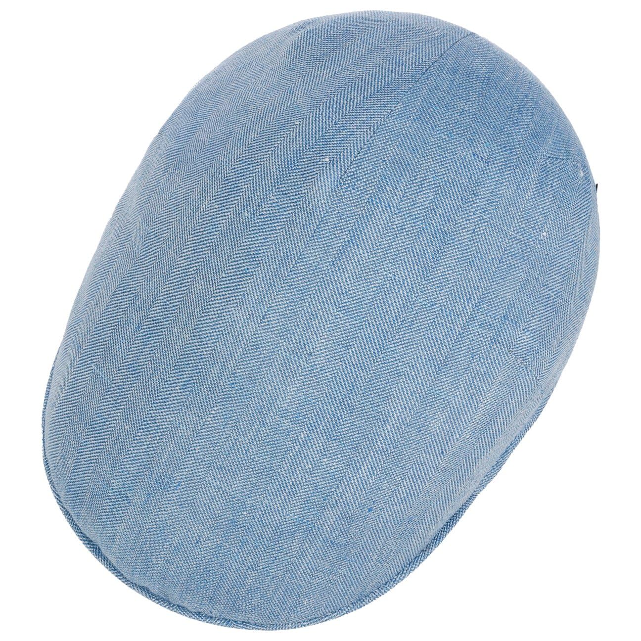 Borsalino Parigi płaska czapka męska – Made in Italy Cap z ekranem, podszewką, podszewka wiosna-lato – 56 cm, jasnoniebieska