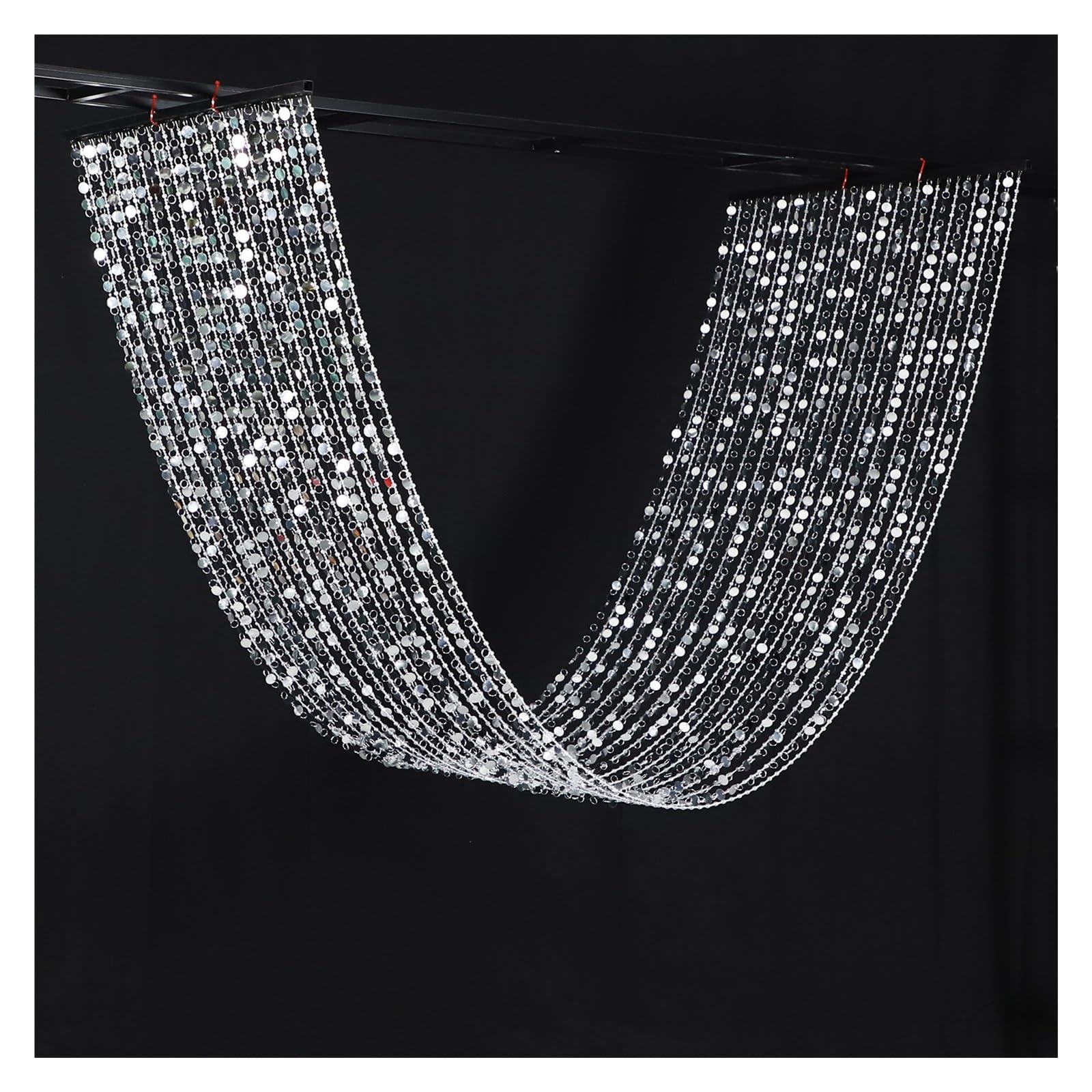 Techos Con Lentejuelas Doradas Decoradas Cuentas Redondas for Boda | Techos con lentejuelas doradas decoradas con cuentas redondas, cortinas de lentejuelas for boda, techos brillantes