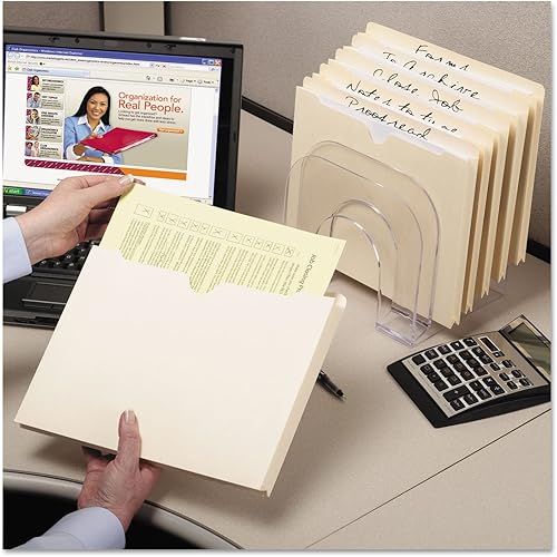 Miniatura 10 de Smead Chaqueta de archivo, pestaña de corte recto, expansión de 1", tamaño carta, Manila, 50 por caja (75439)