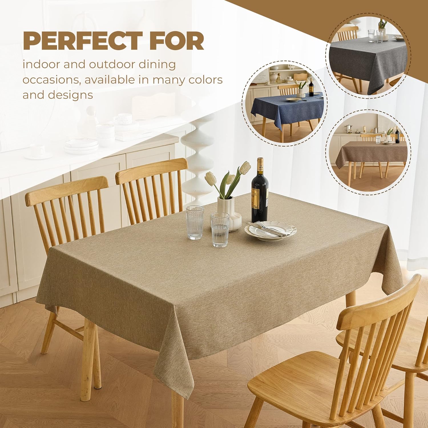 Wrinkle-Free Burlap Tablecloth