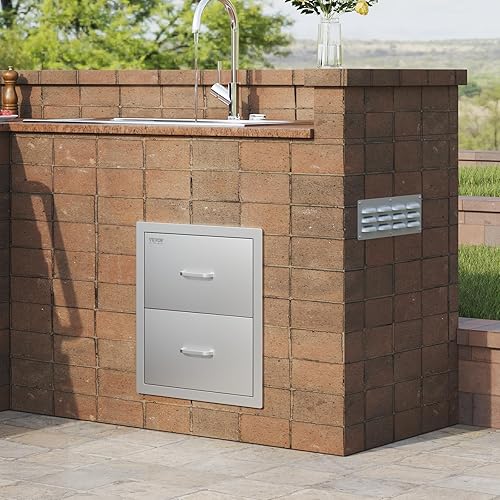 Miniatura 194 de VEVOR Cajones de cocina para exteriores, 30 pulgadas de ancho x 10 pulgadas de alto x 20 pulgadas de profundidad, cajones horizontales de acceso