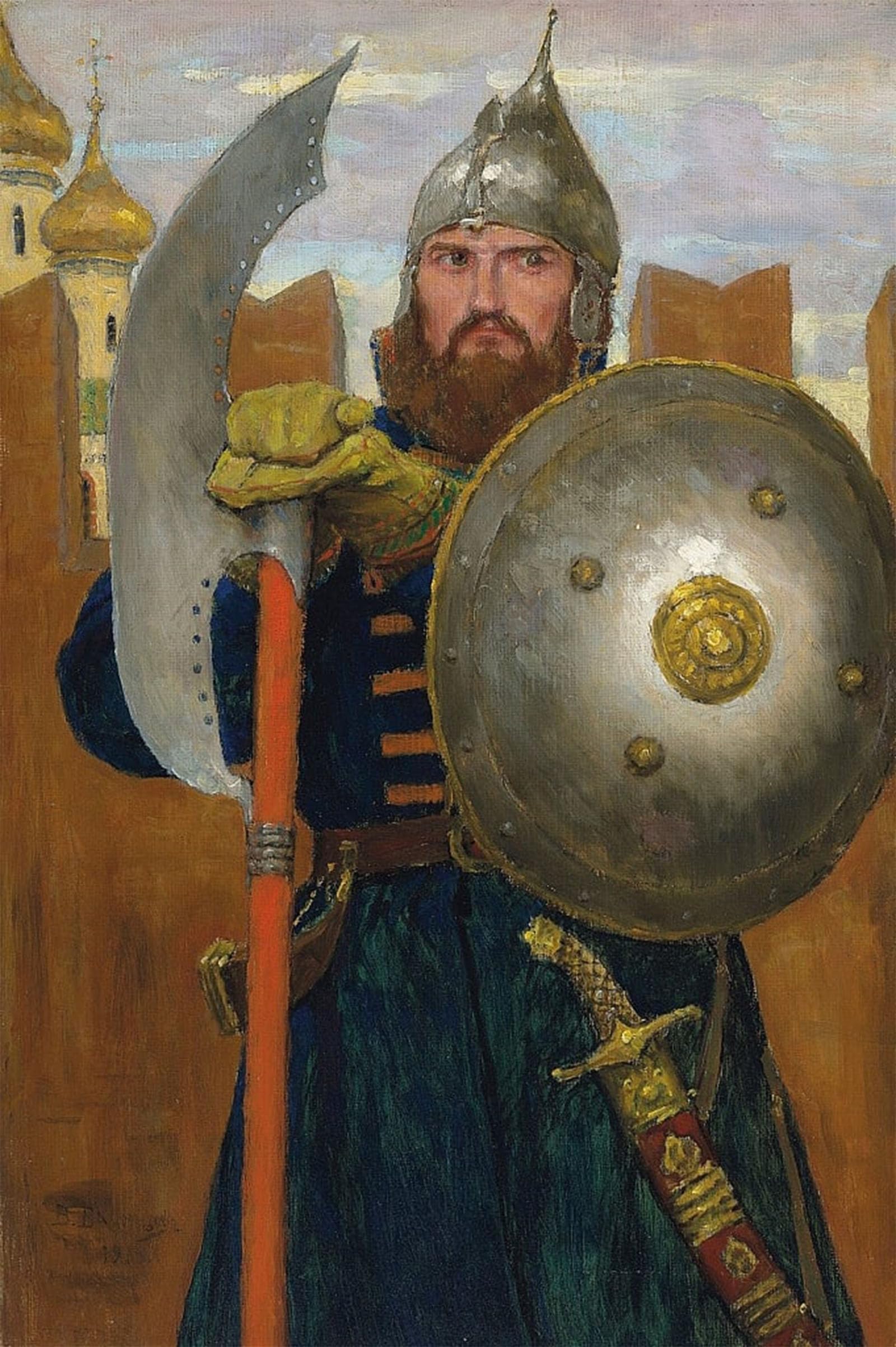ARTXLXXBN Famous Art Print Poster Vintage Wall Art on Guard by Viktor Mikhaylovich Vasnetsov Canvas Art Poster for Home Decor 60x90cm