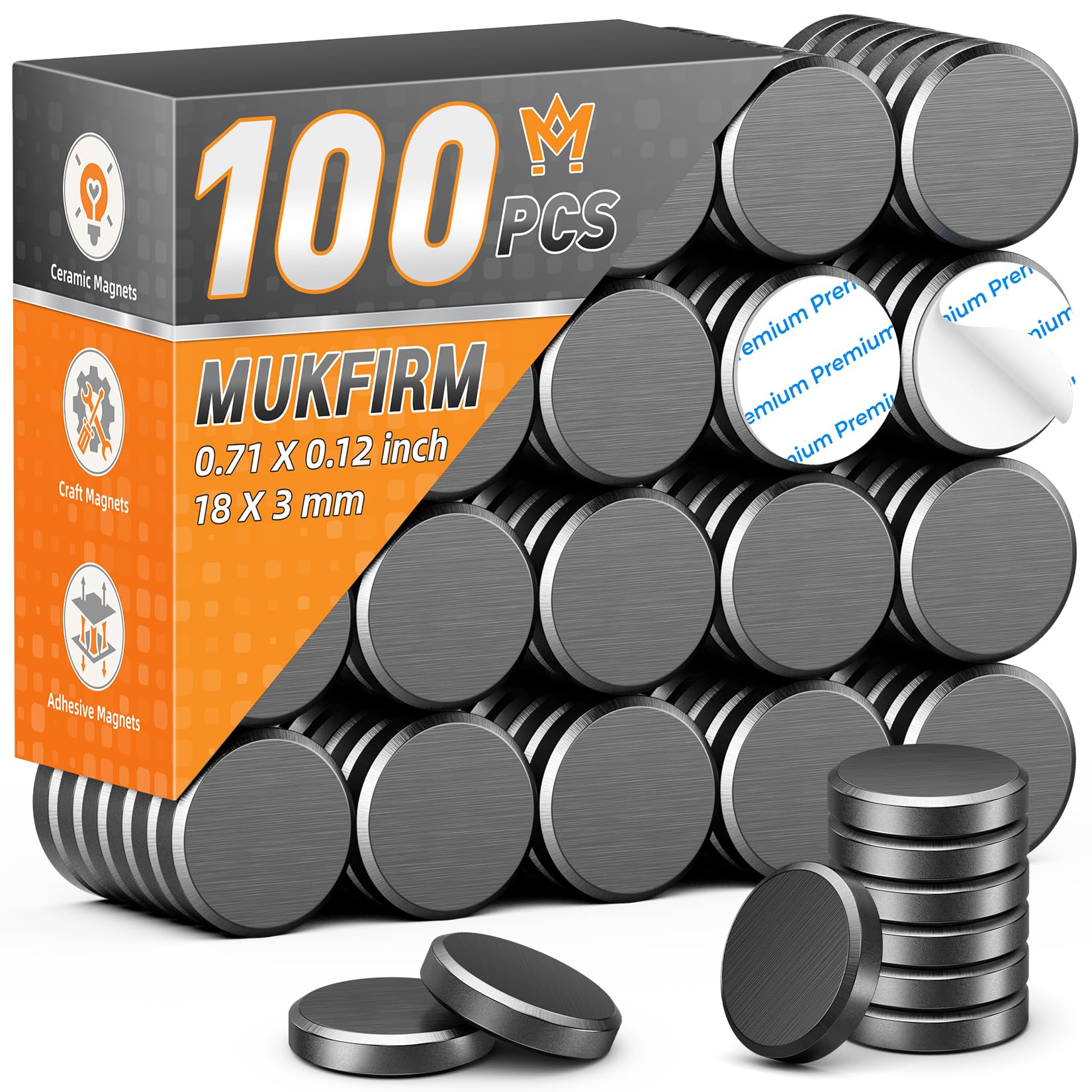 100 Pack Ceramic Magnets for Crafts, 15X3mm — Amazon image 9
