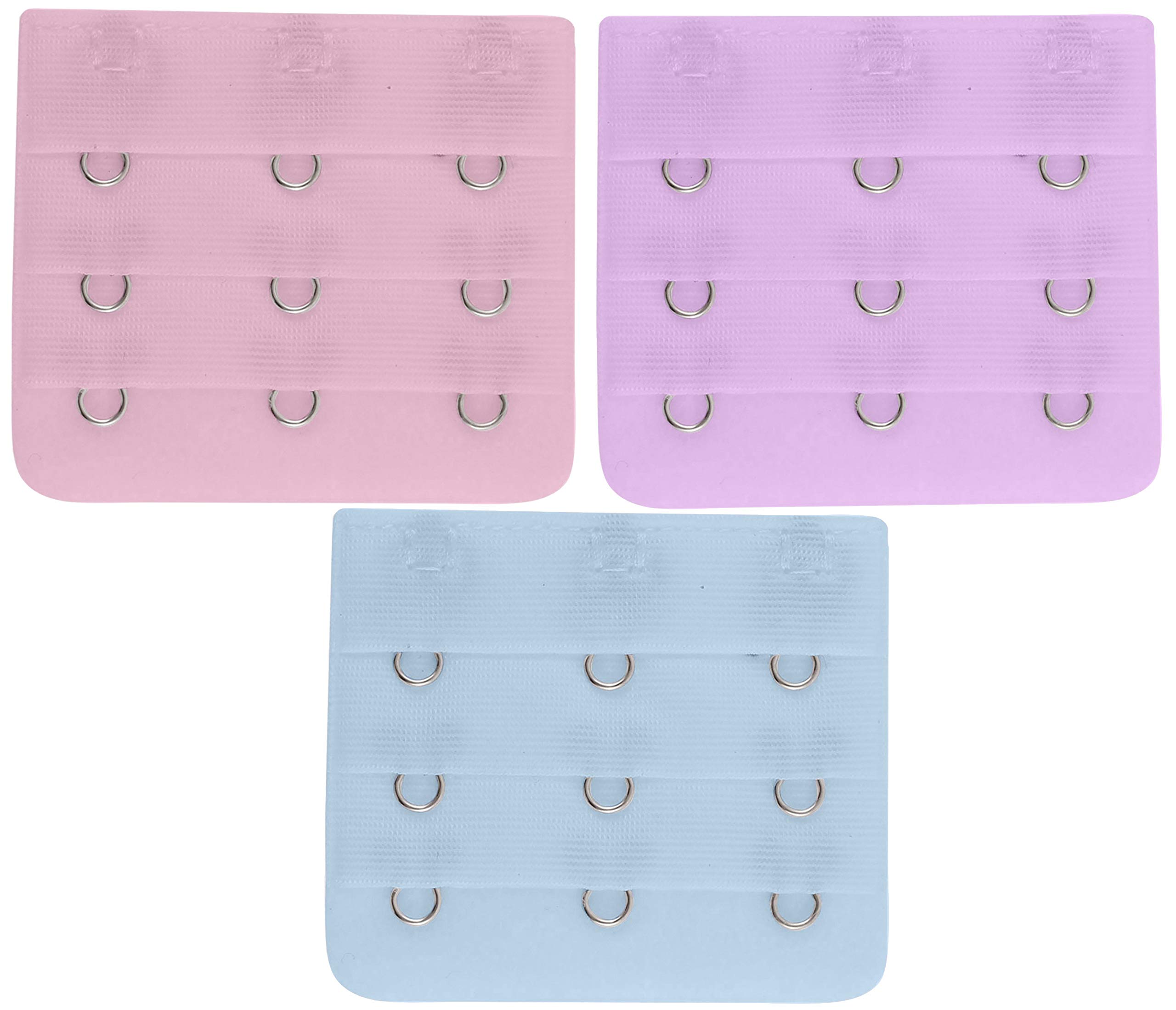 Women's Cotton Bra Extension Hook 3 Eye Strap Extender, Free Size - Various Combo Options