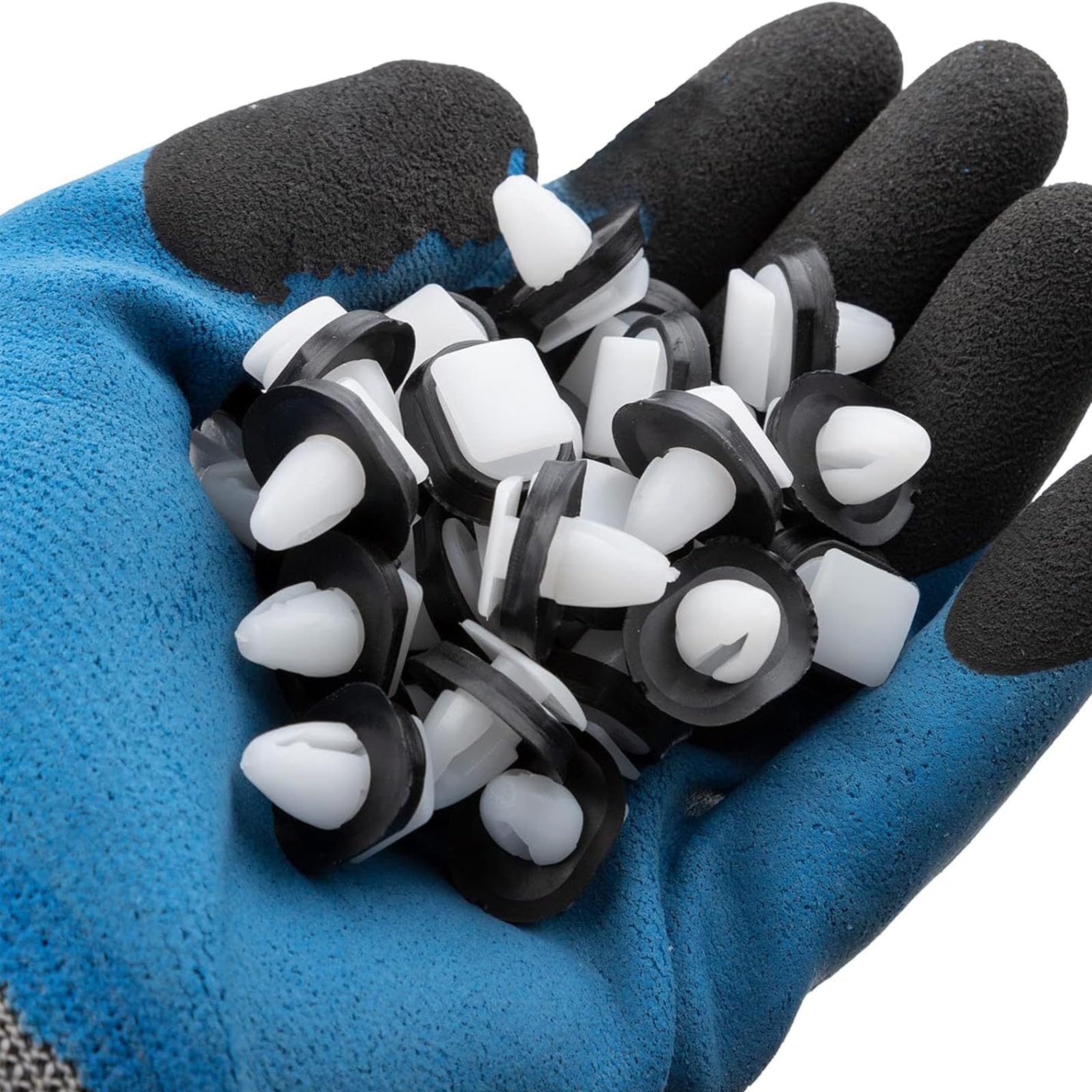 100 Kit Clip Di Fissaggio Auto Universale Con Rondelle，Rivetti in Plastica per Carrozzeria，Clip per Porta Paraurti Interno Autos，Fastener Auto,Rivetti plastica auto