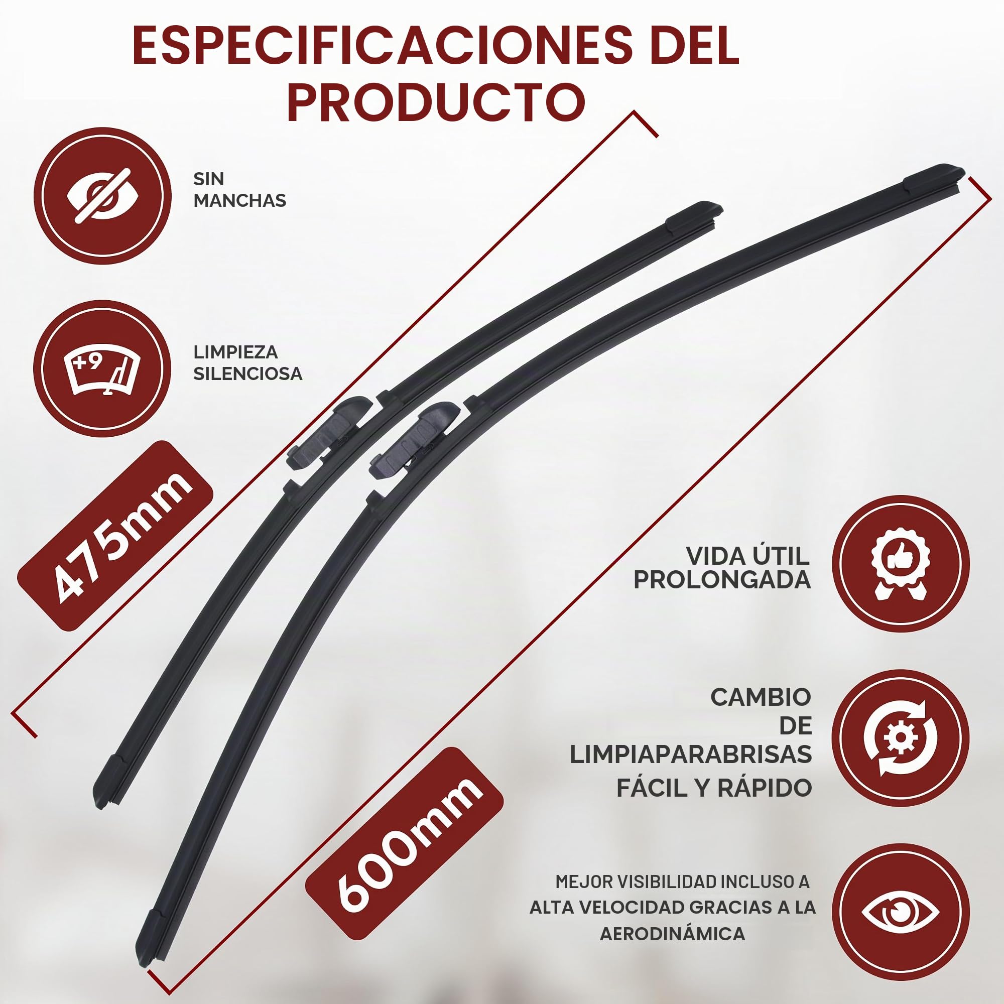 RECAMBO Juego completo de limpiaparabrisas delantero y trasero para BMW X5 | tipo E70 | año de fabricación 2006 2013