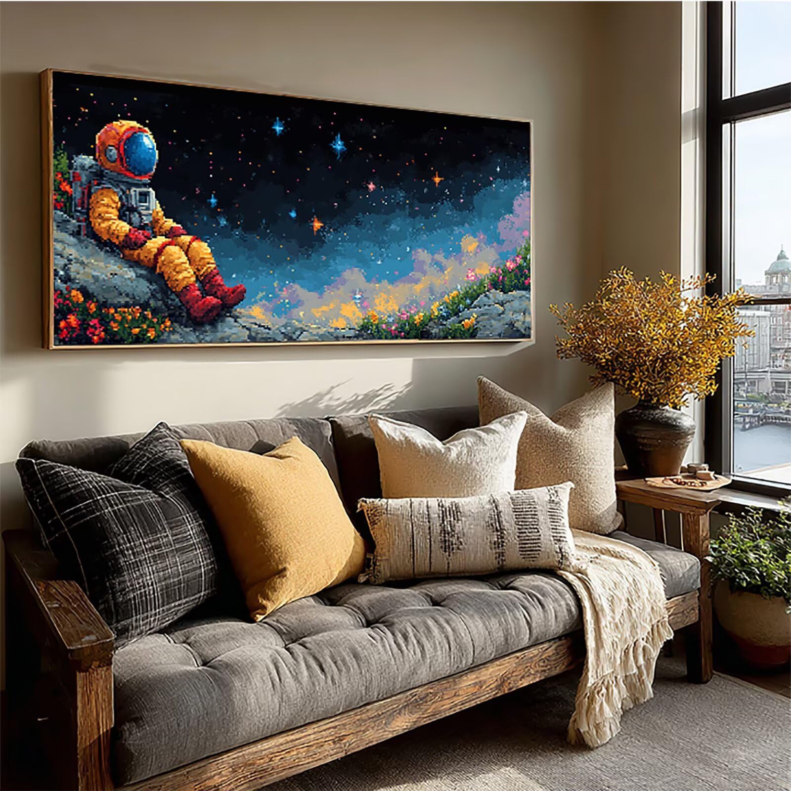 Gwiaździste niebo 5D malarstwo diamentowe, astronauta DIY diamentowy zestaw do malowania, DIY diamentowe malowanie, zestaw kryształowych diamentów, 5D Dibujos z diamentami, dekoracje wiosenne, 110 x