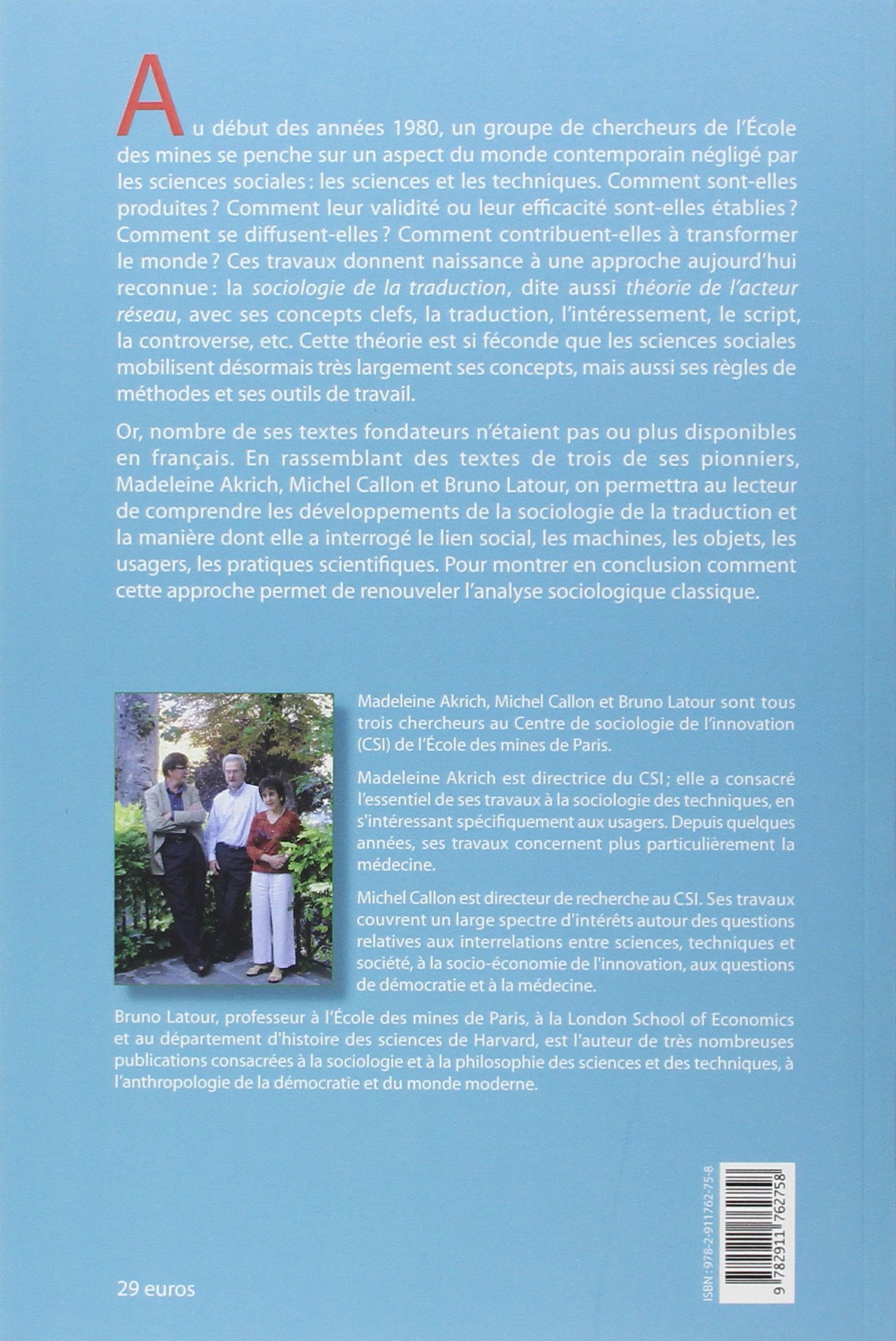 Sociologie de la traduction : Textes fondateurs